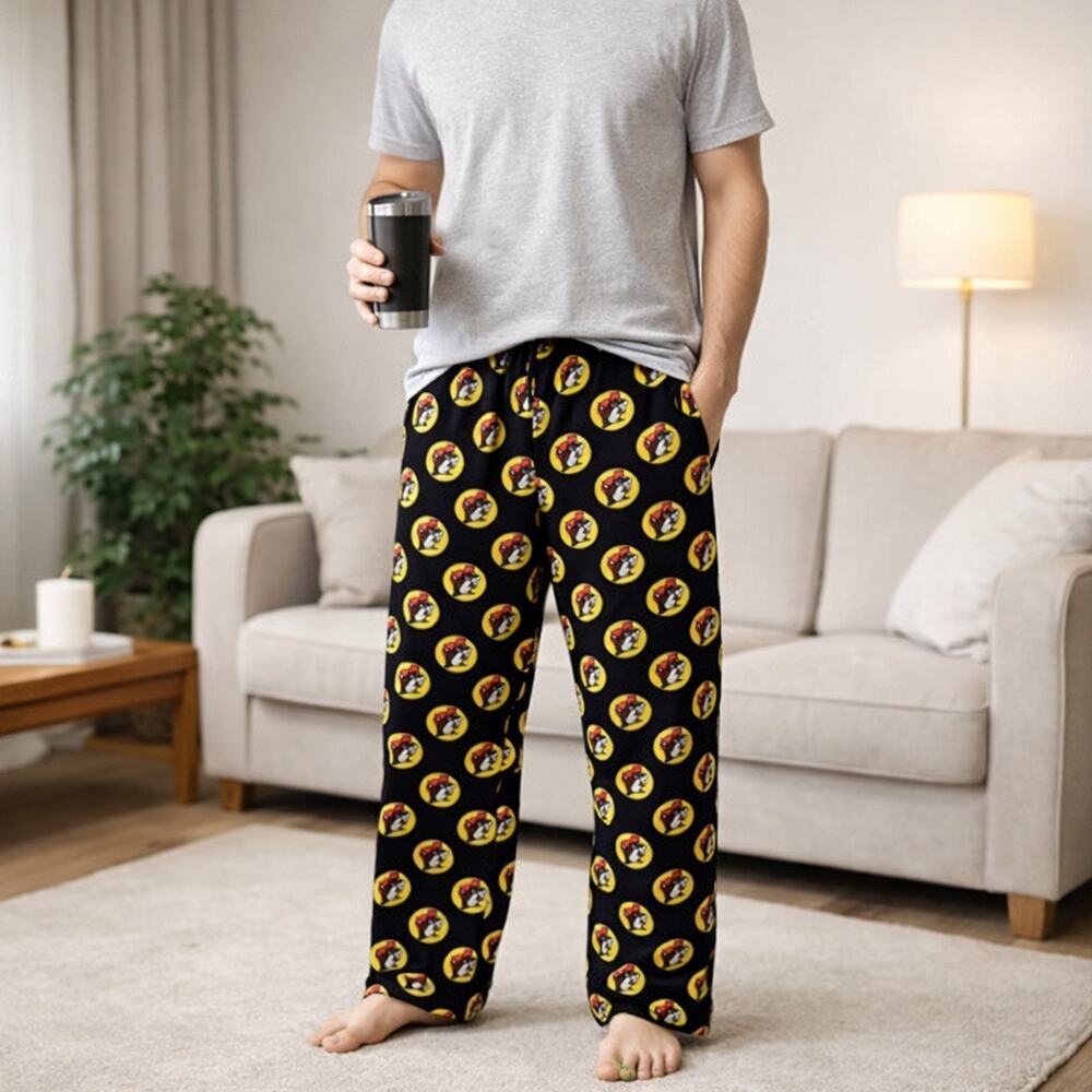 Buc-ee’s Beaver Logo Pajama Pants Lounge Pants Cotton Sleep Pants L